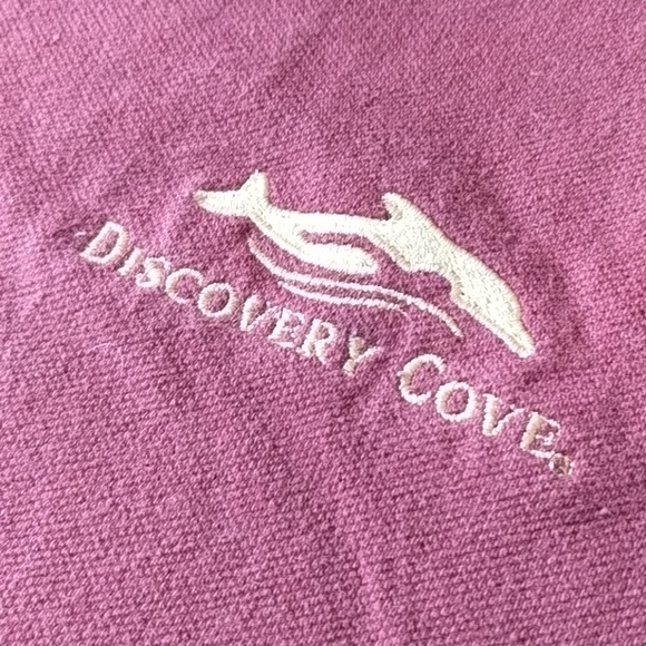 Sea World Discovery Cove Burgundy Polo Shirt S - Picture 2 of 5